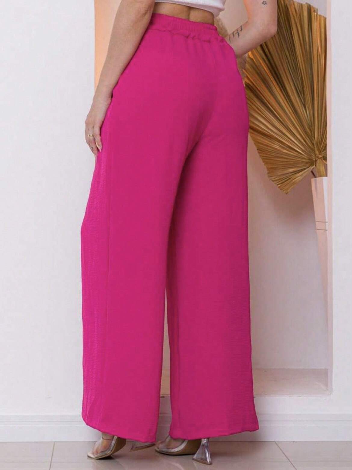 Calça Pantalona Cintura Alta – 12 Cores e Conforto