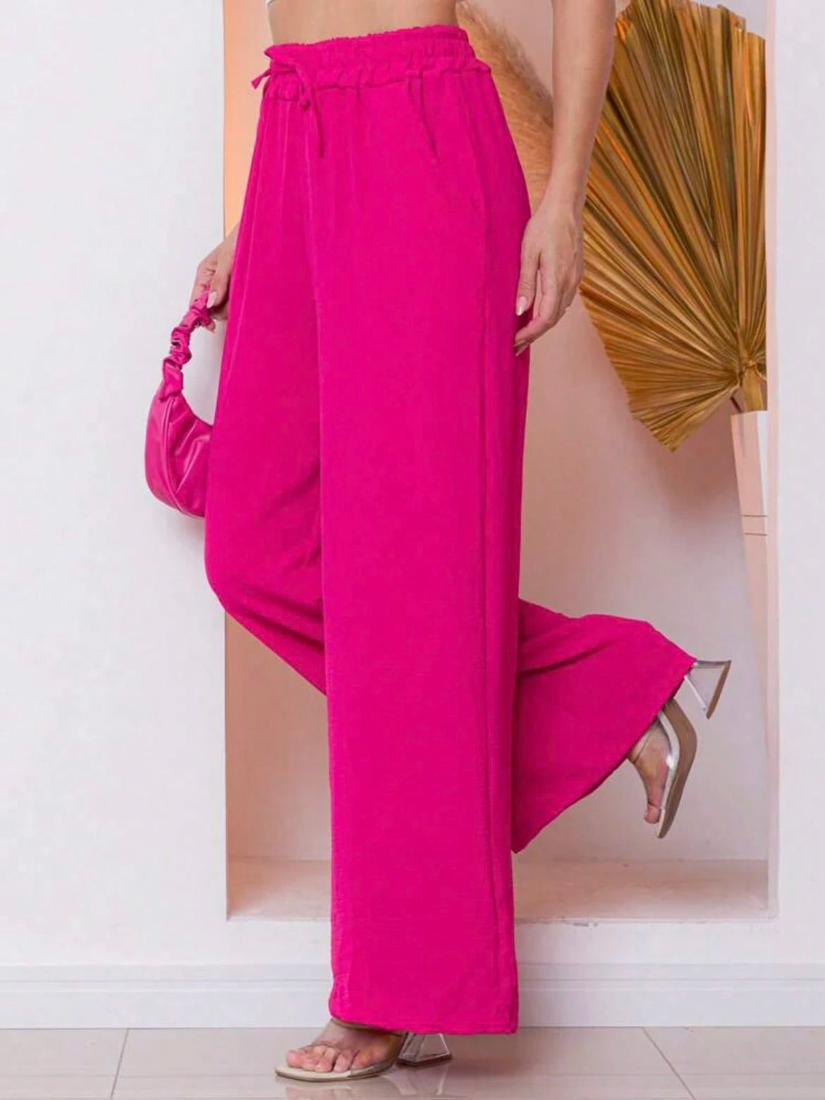 Calça Pantalona Cintura Alta – 12 Cores e Conforto