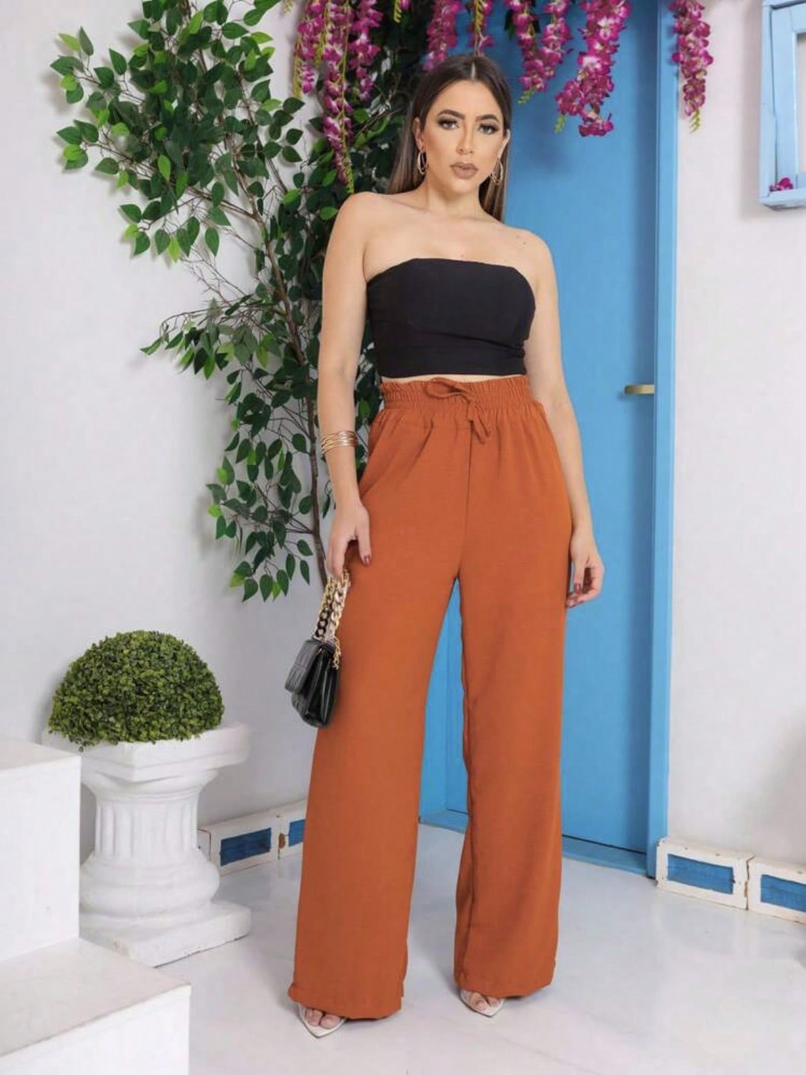 Calça Pantalona Cintura Alta – 12 Cores e Conforto