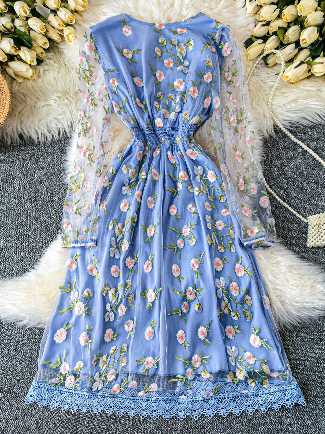 vestido longo plus size florido