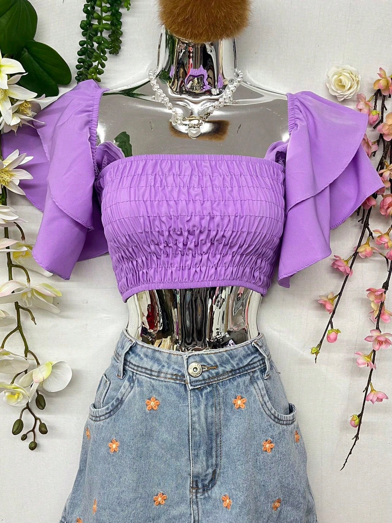 Blusa Cropped Boho | 16 Cores e Conforto Perfeito!