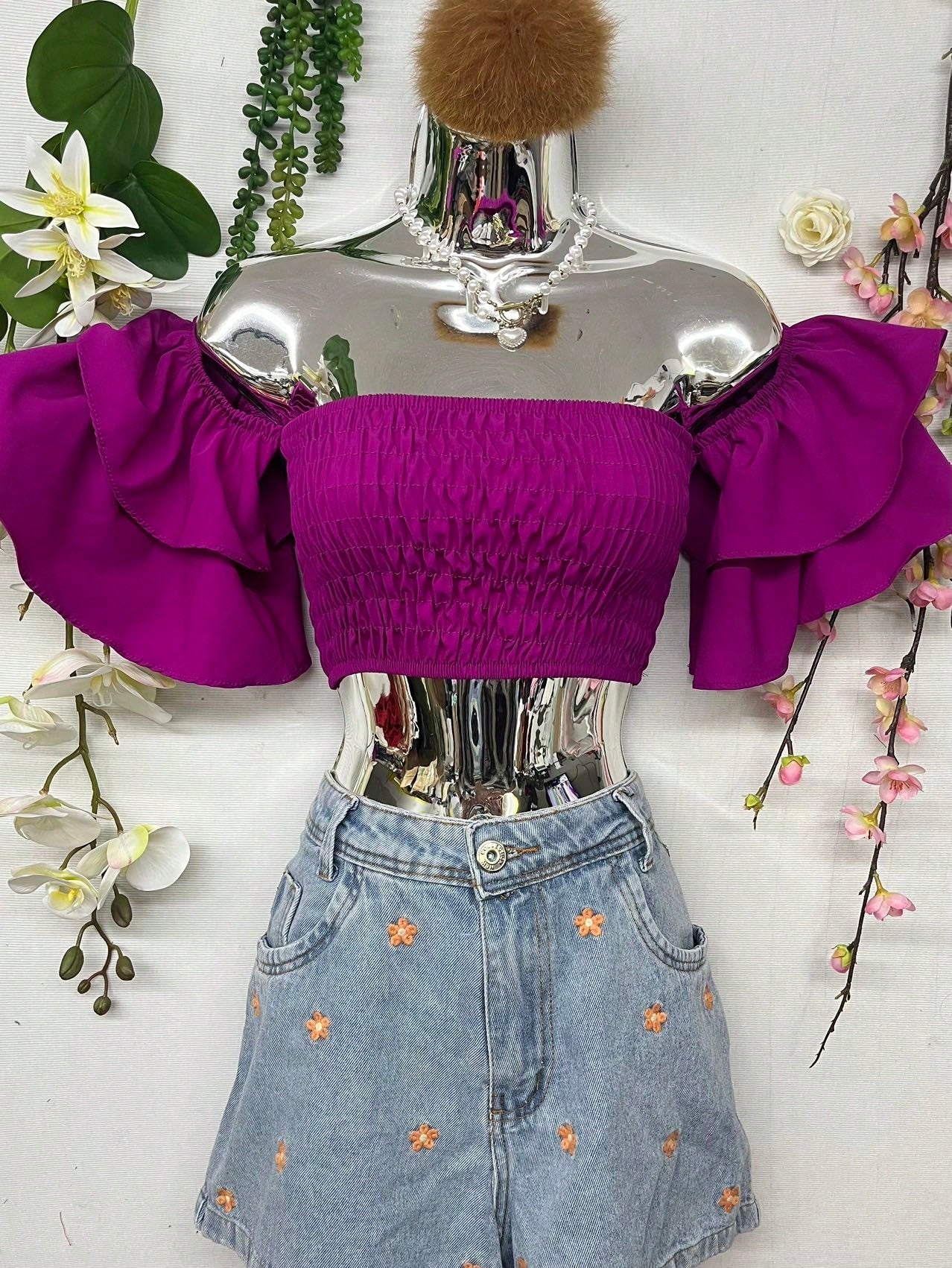 Blusa Cropped Boho | 16 Cores e Conforto Perfeito!