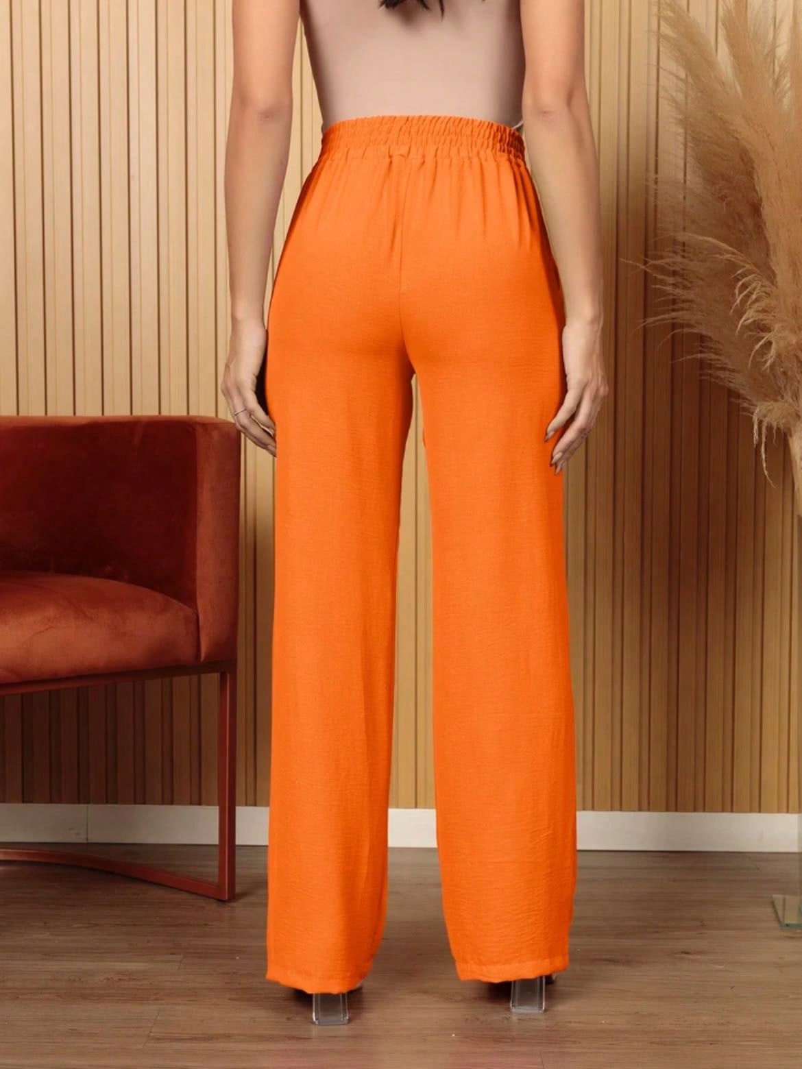 Calça Pantalona Cintura Alta – 12 Cores e Conforto