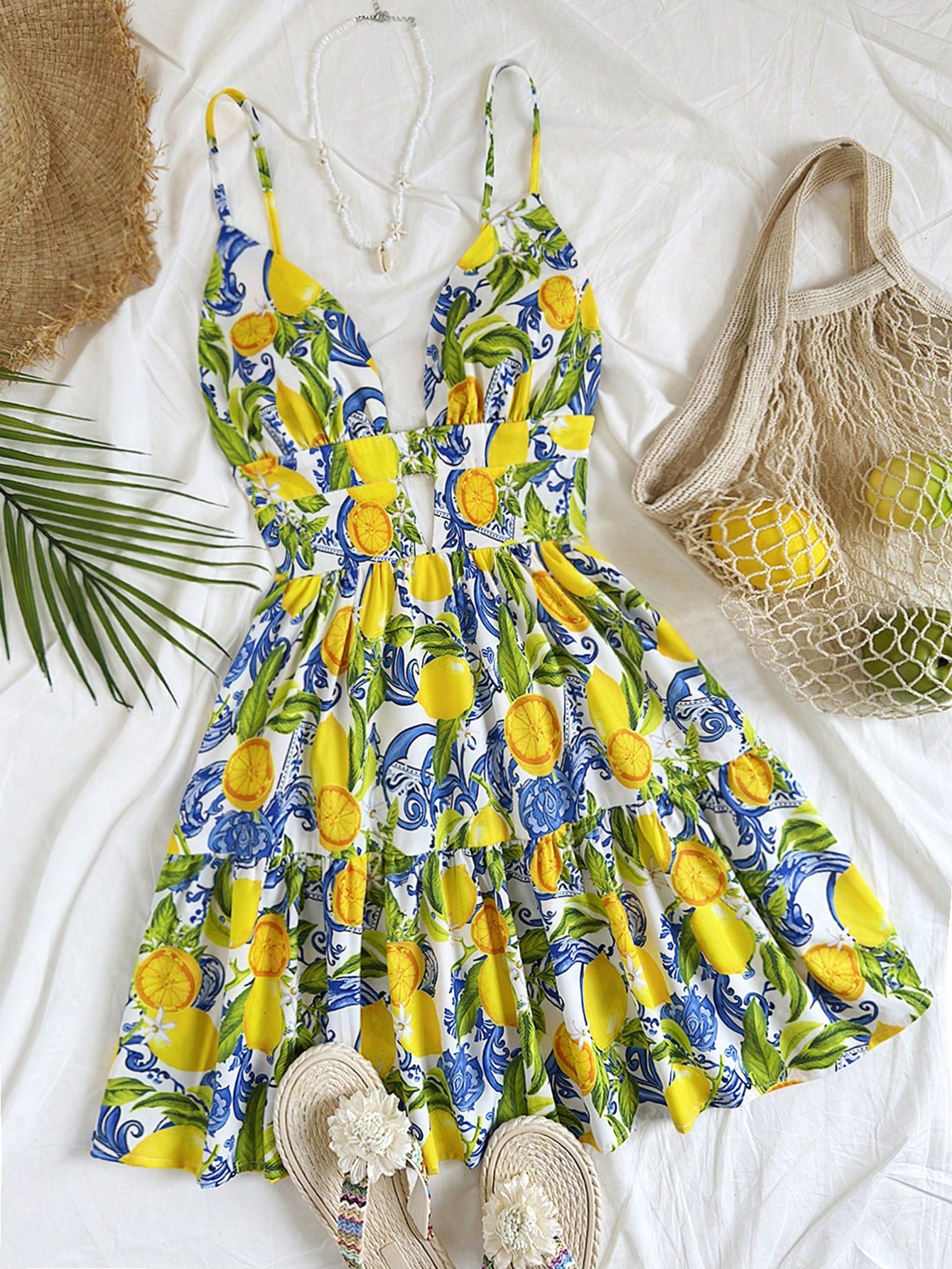 Vestido Curto com Decote em V – 9 Estampas e Cores