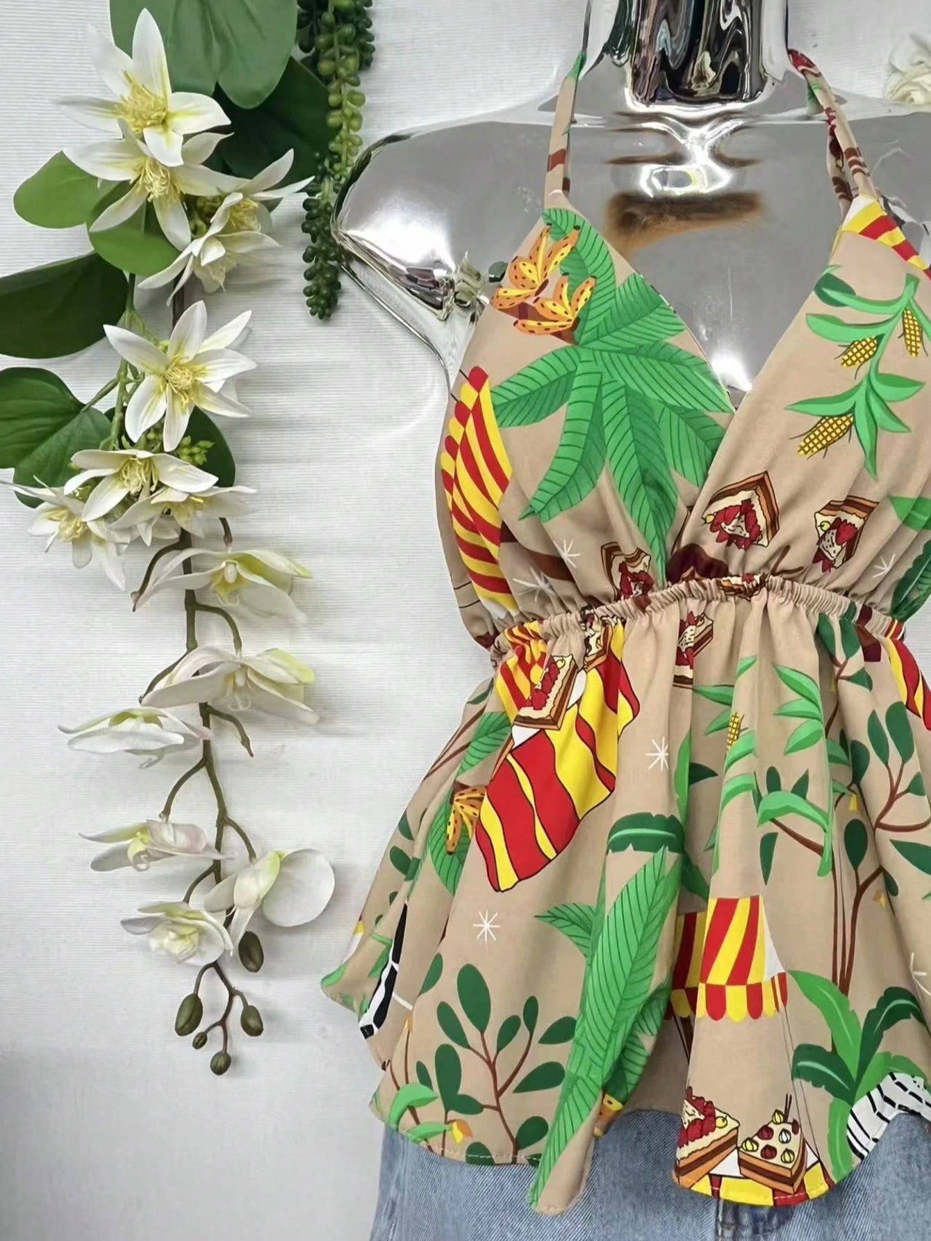 Blusa Tropical Feminina | 4 Cores e Costas Nuas!