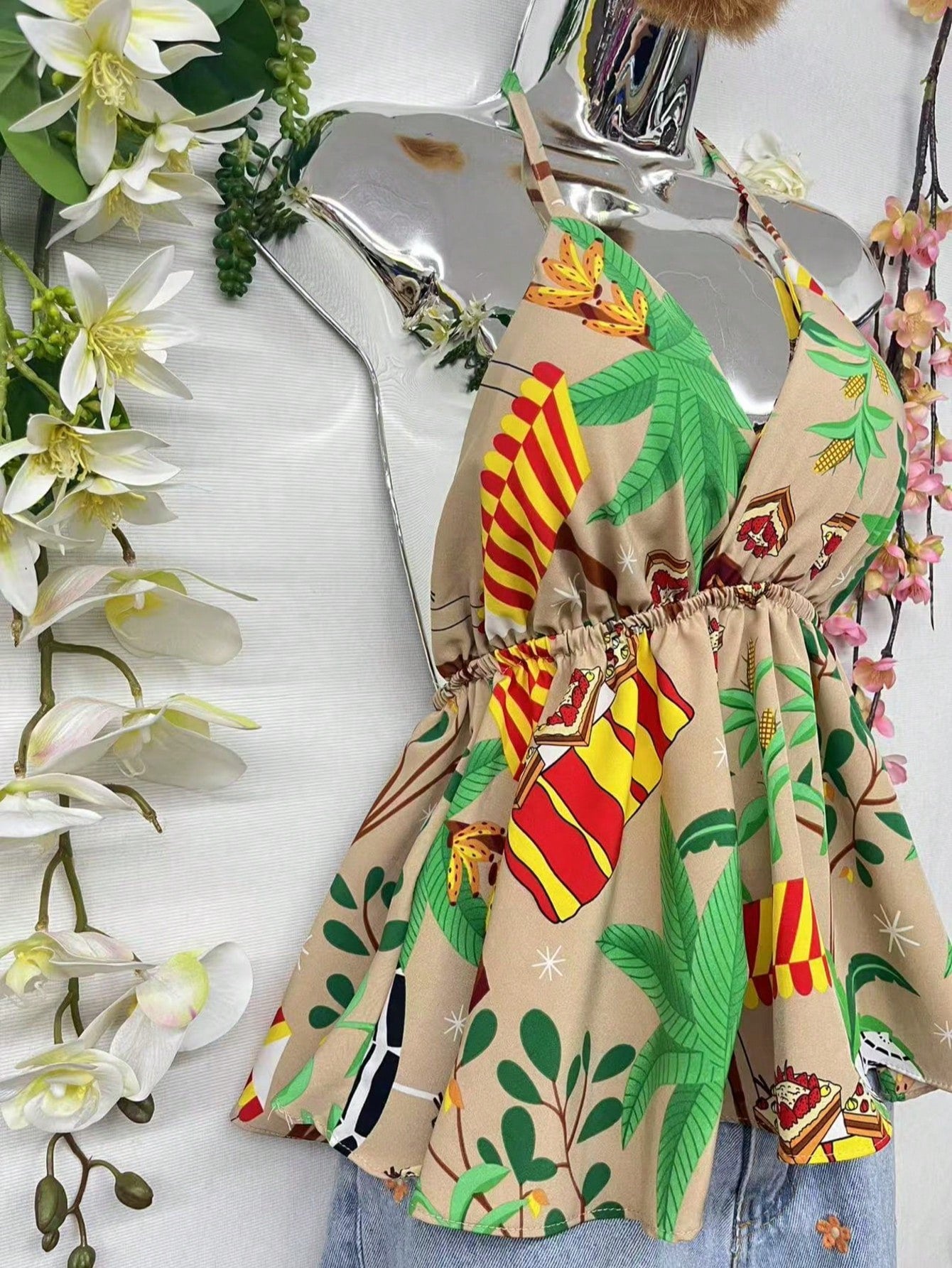 Blusa Tropical Feminina | 4 Cores e Costas Nuas!