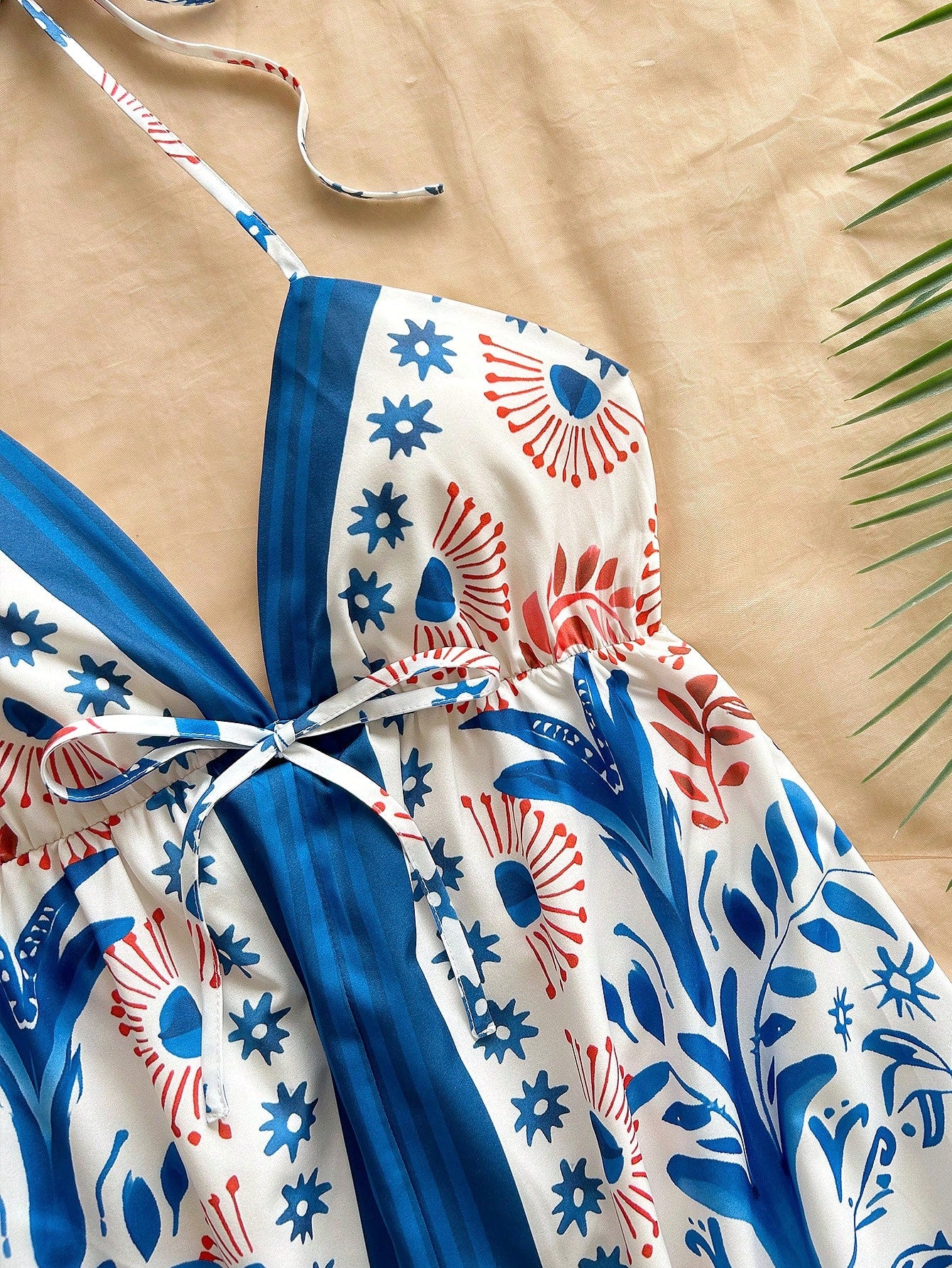 vestidos para o verão - Maxi de Verão – Estampa Tropical Azul!