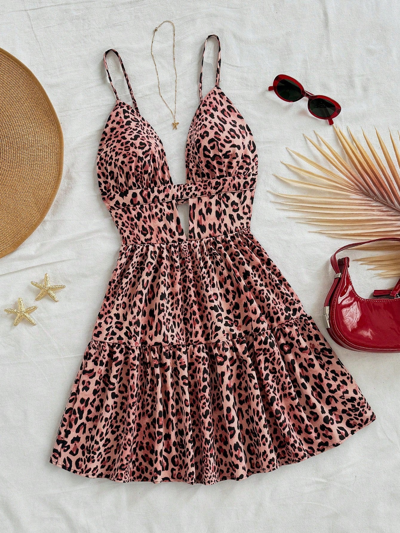 Vestido Curto com Decote em V – 9 Estampas e Cores