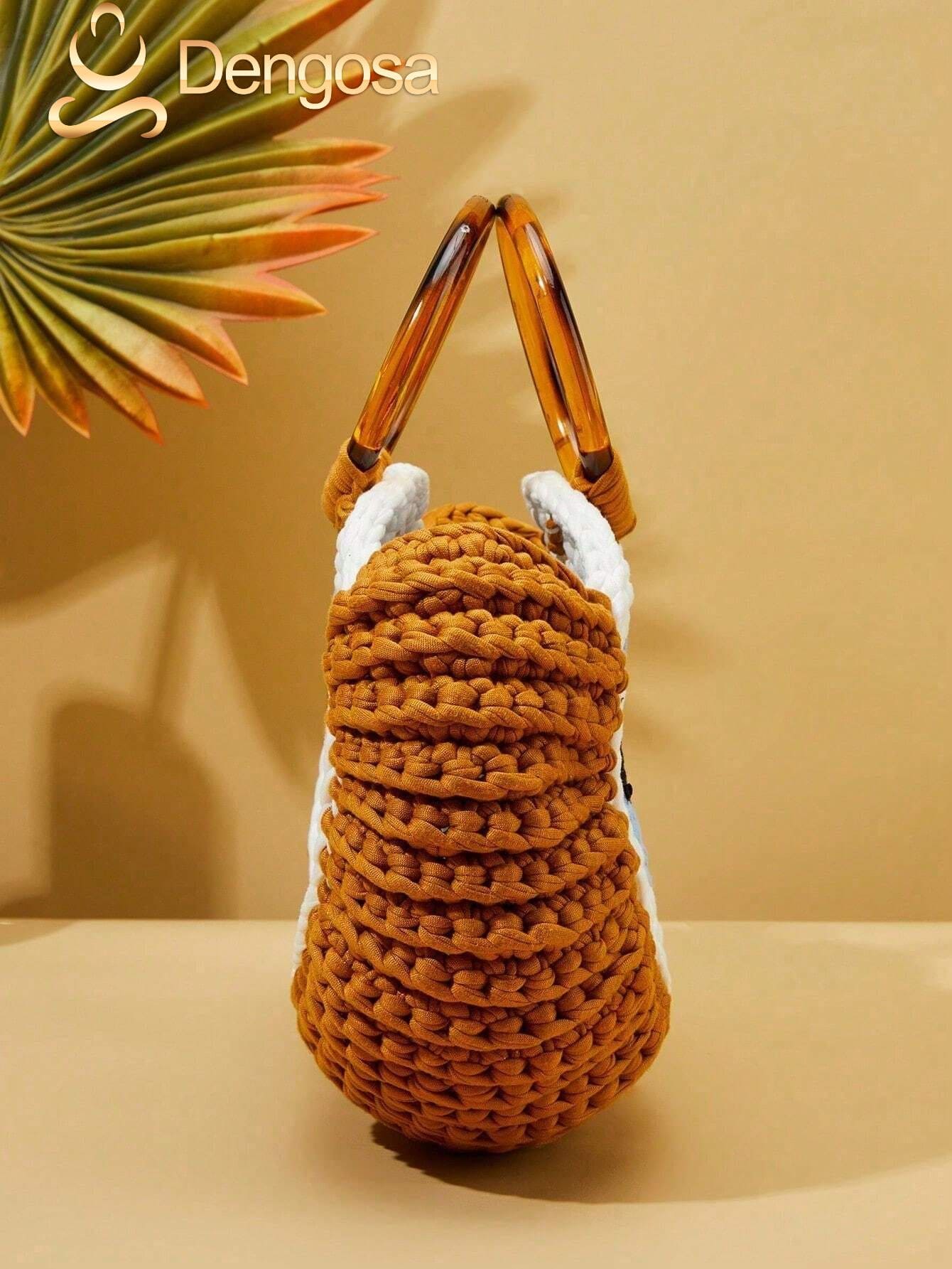 Bolsa de Crochê Olho Grego - 5 Cores e Design Exclusivo