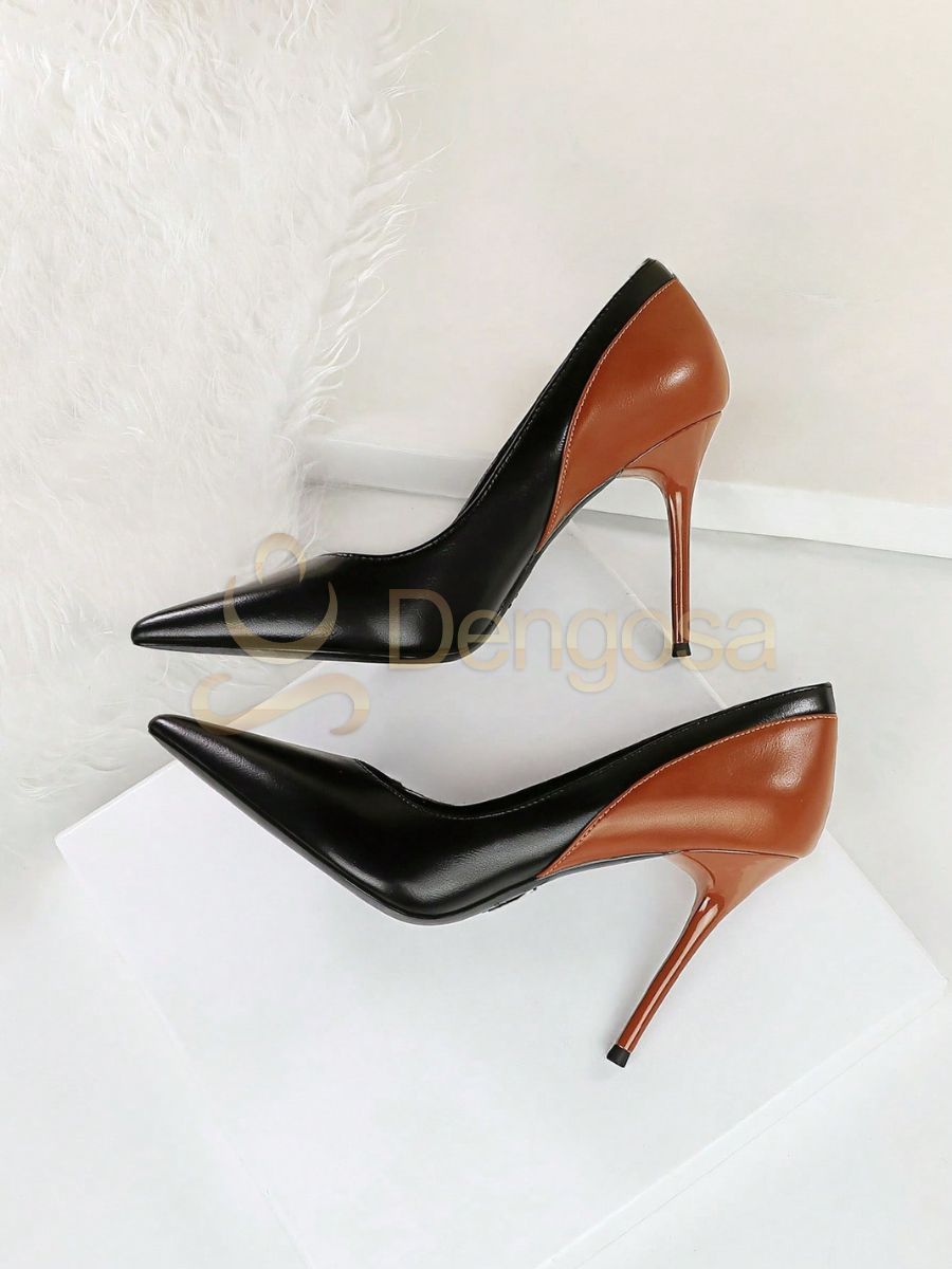 Scarpin de salto alto simples - Moda europeia e americana