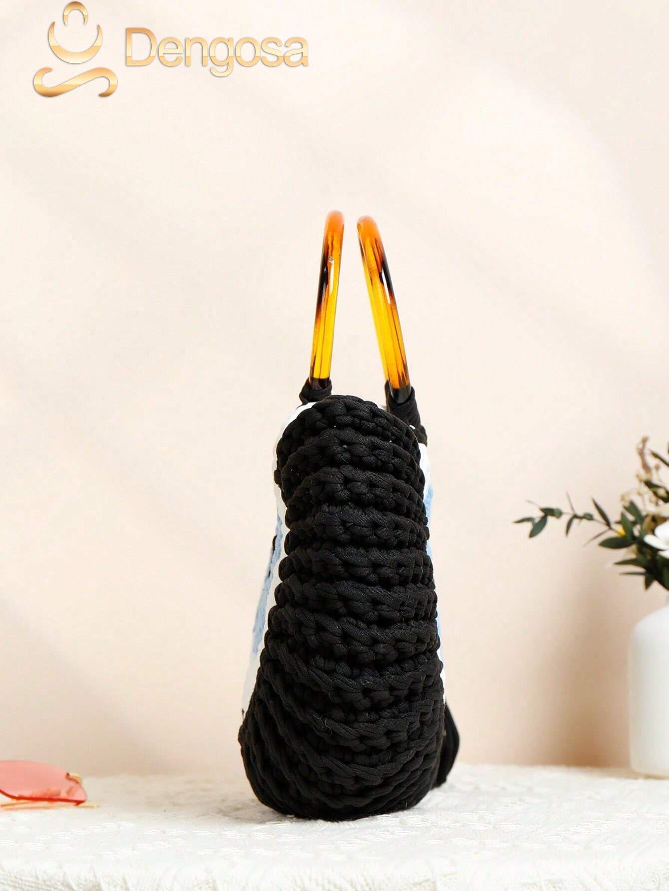 Bolsa de Crochê Olho Grego - 5 Cores e Design Exclusivo