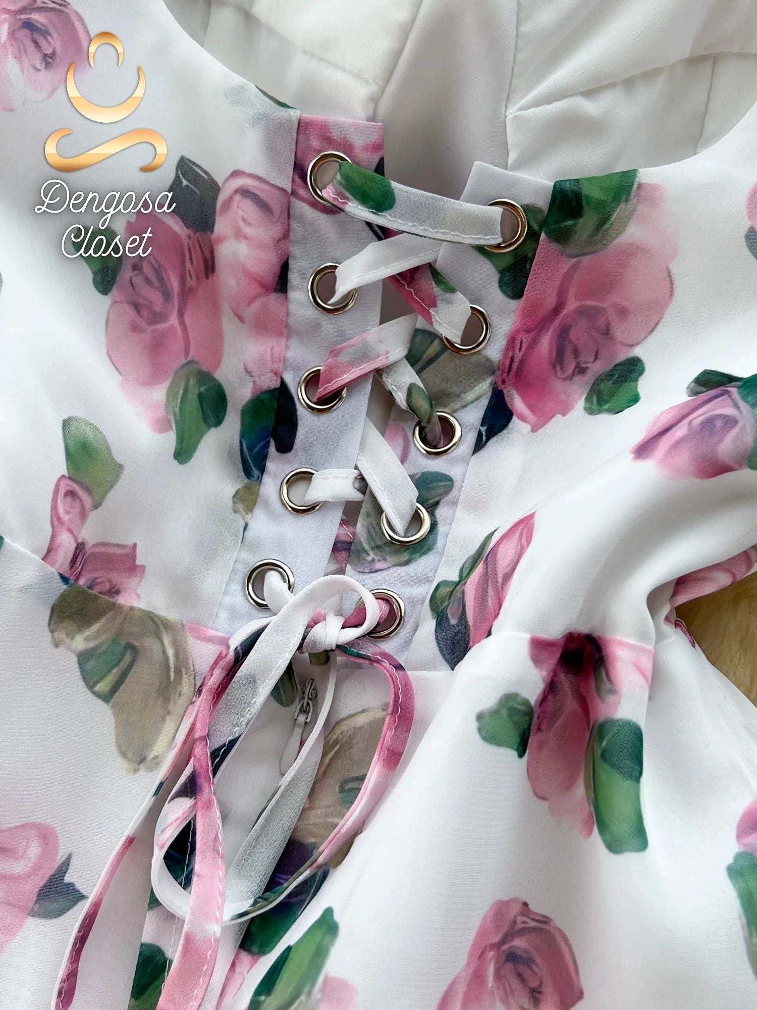 vestido longo de estampa floral - Dengosa Floral Éden