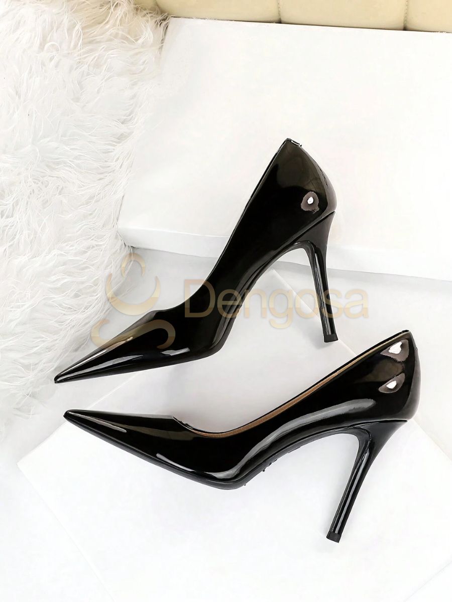 Scarpin de salto alto simples - Moda europeia e americana