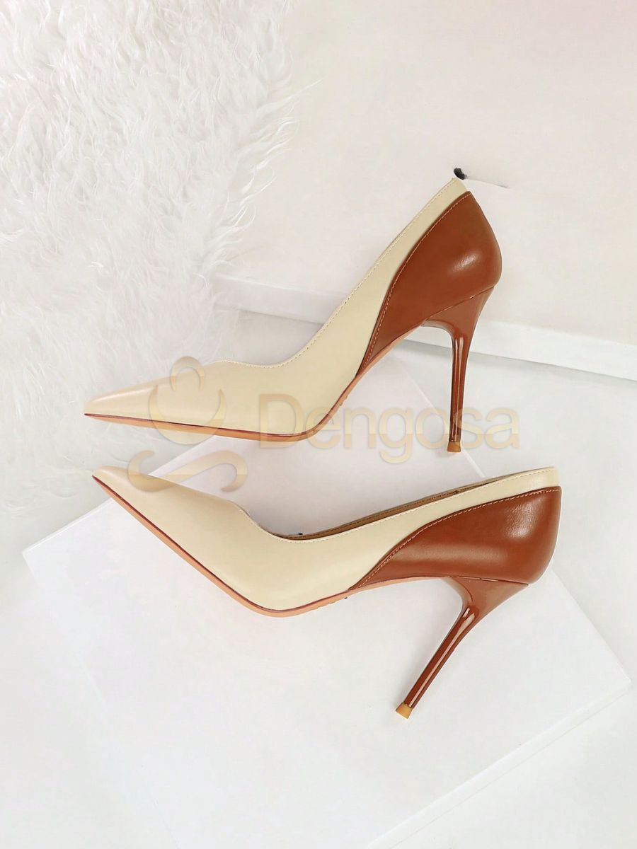 Scarpin de salto alto simples - Moda europeia e americana