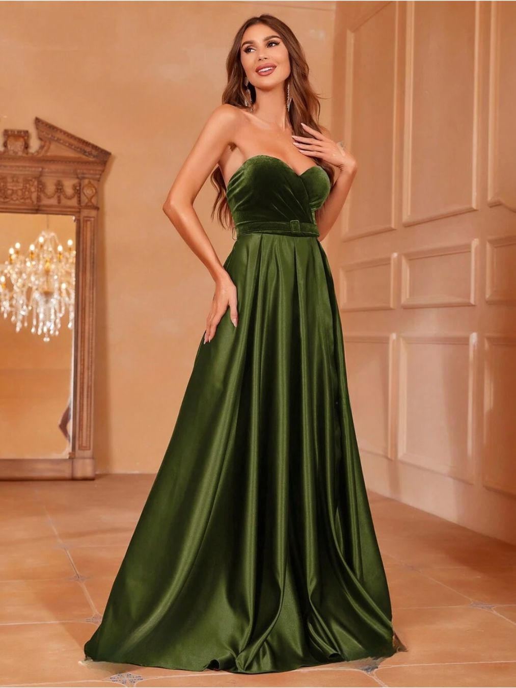 Vestido Longo Satin Grace - O Vestido que Eleva Sua Elegância a outro nível