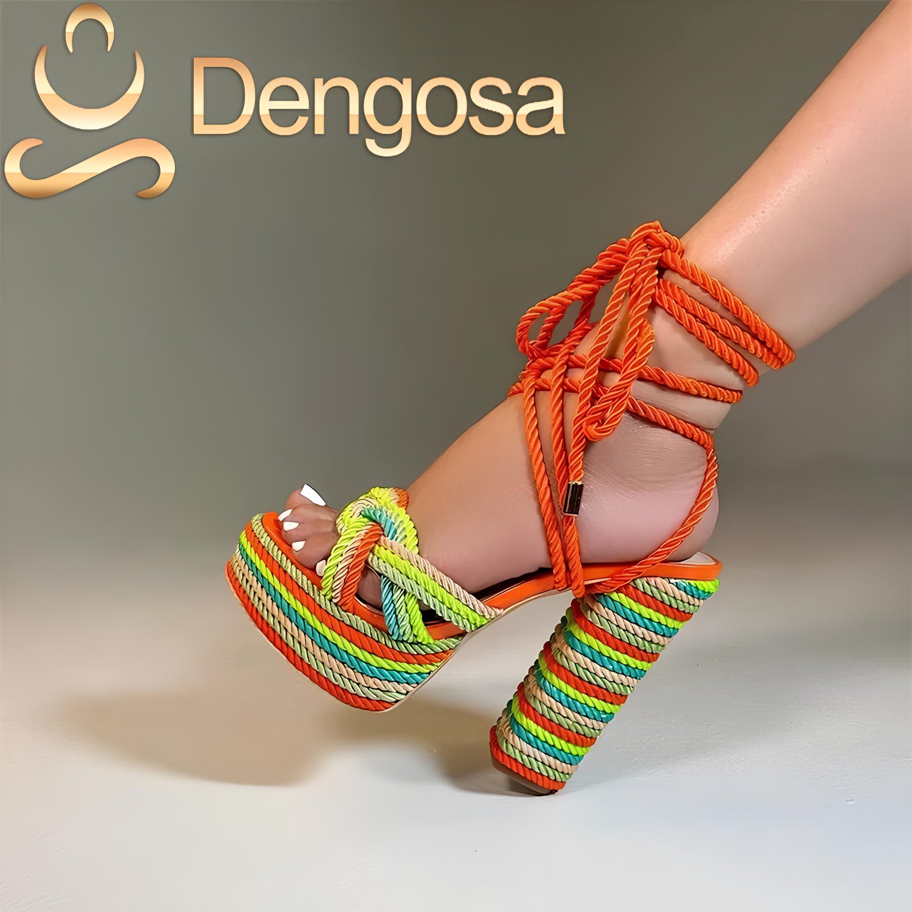 Sandália Plataforma Exclusiva – Estilo Europeu e Conforto em 12CM