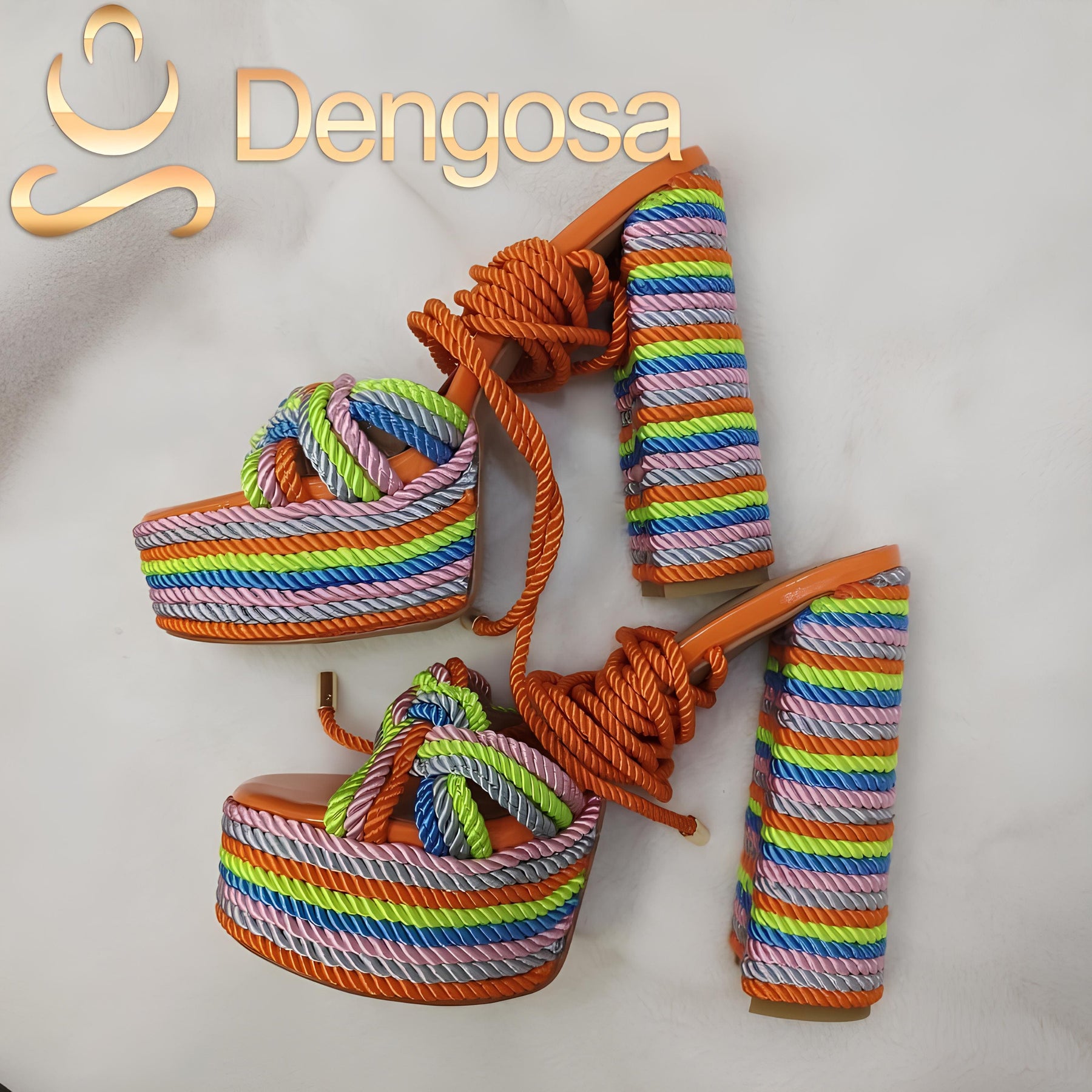 Sandália Plataforma Exclusiva – Estilo Europeu e Conforto em 12CM