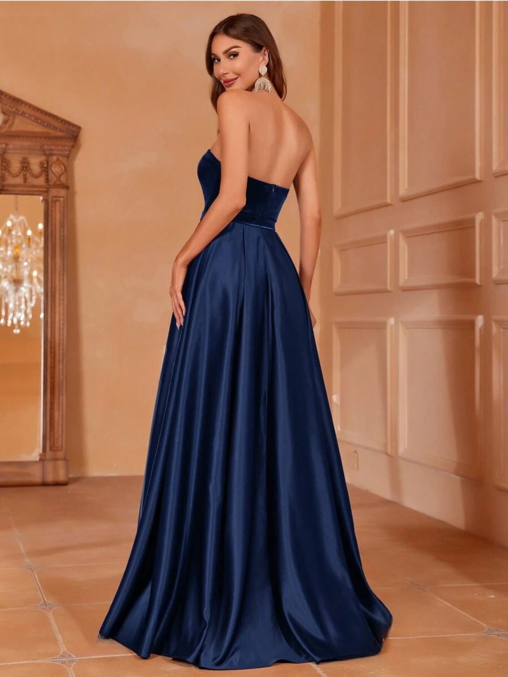 Vestido Longo Satin Grace - O Vestido que Eleva Sua Elegância a outro nível