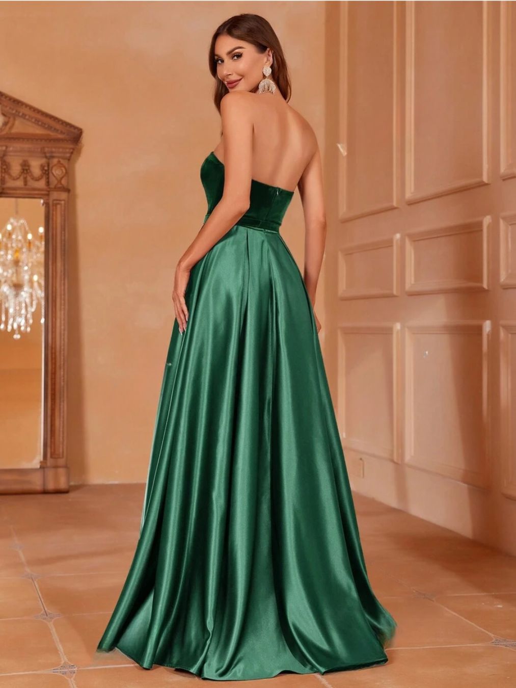 Vestido Longo Satin Grace - O Vestido que Eleva Sua Elegância a outro nível