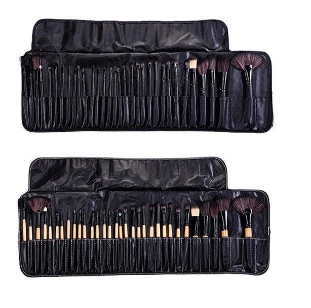 Kit 32 pincéis de maquiagem profissional + Bolsa de brinde