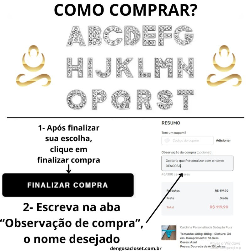 Calcinha Personalizada Sedução Pura 🔥