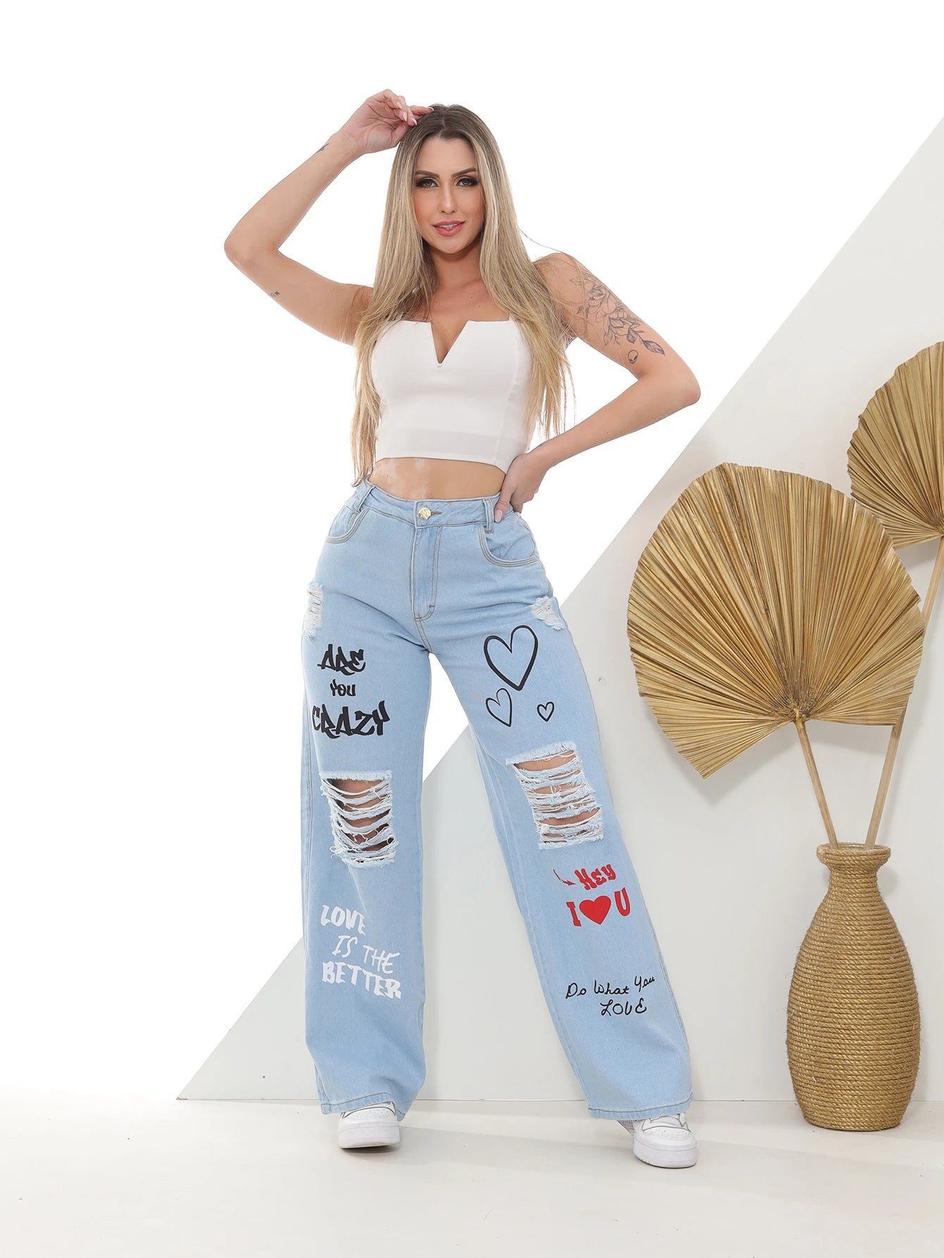 Calça Jeans Wide Leg