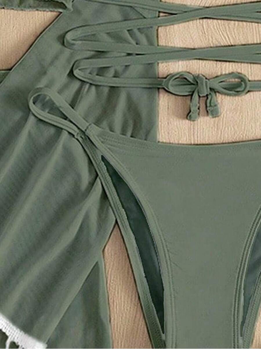 Conjunto Completo de Biquíni 4 em 1: O Look de Praia Perfeito