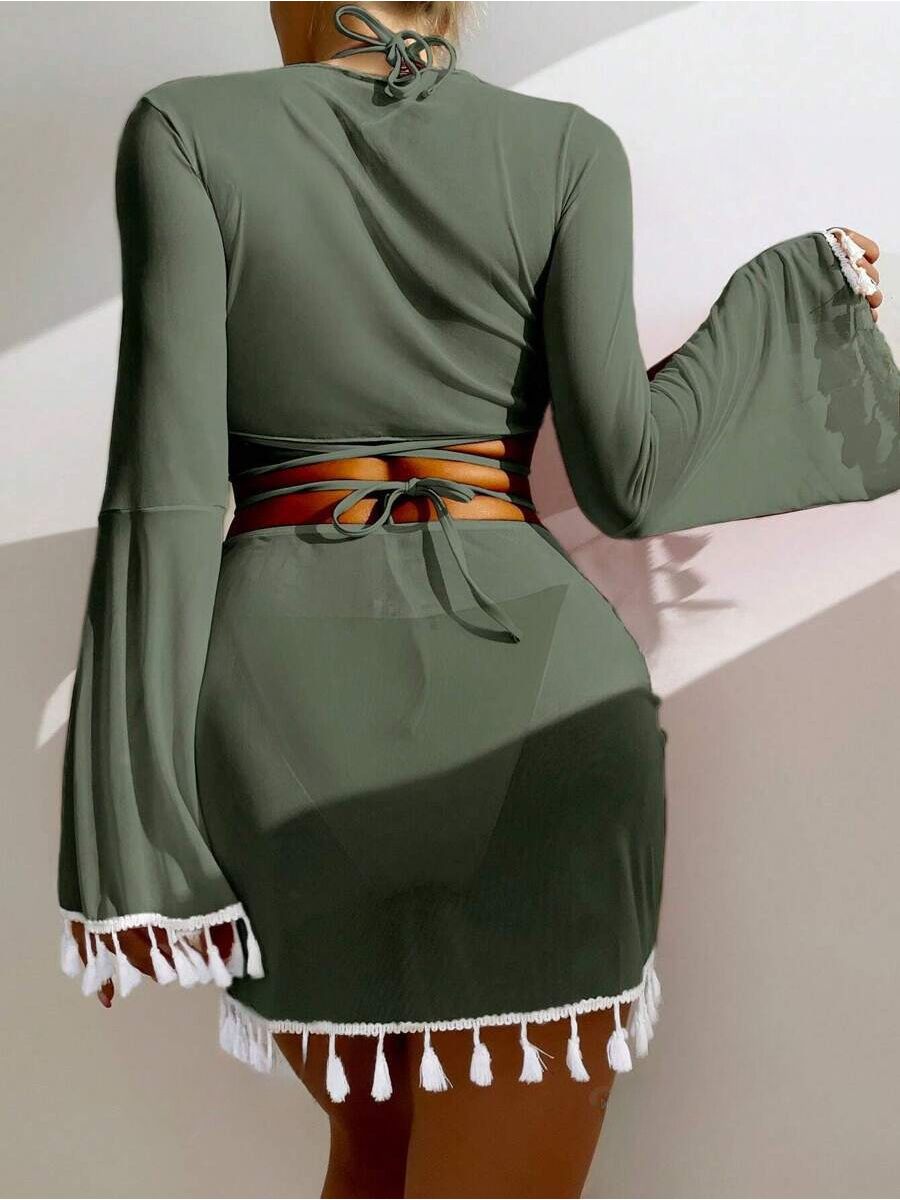 Conjunto Completo de Biquíni 4 em 1: O Look de Praia Perfeito