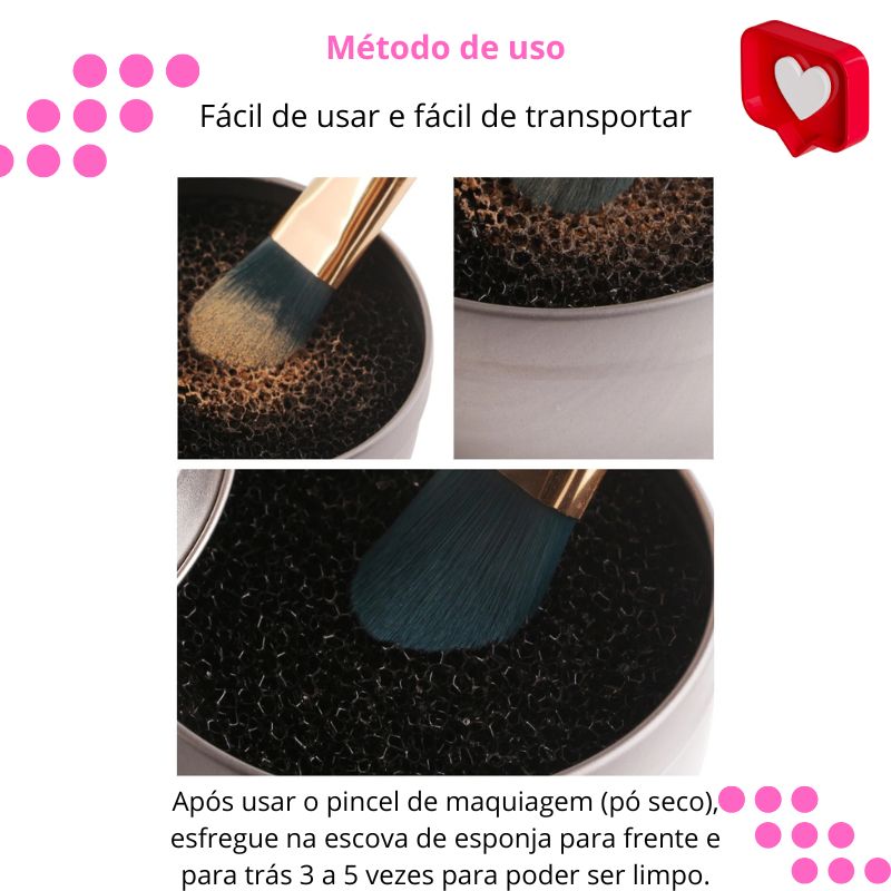 Esponja Limpeza Express para Pincéis: Cuide da Sua Beleza, Cuide dos Seus Pincéis! ✨