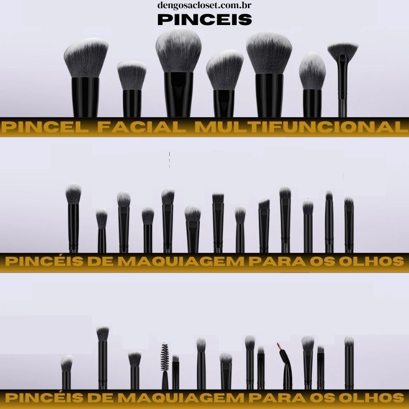 Kit de Maquiagem Dengosa Premium: Eleve sua Beleza! (49 peças)