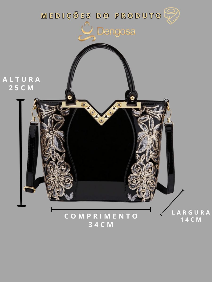 Bolsa Feminina de Couro Envernizado