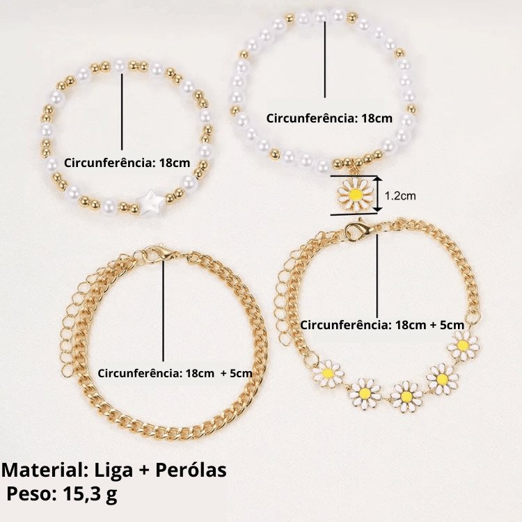 Conjunto Artesanal Flora Bella - Beleza que Duradoura 🌼 ✨