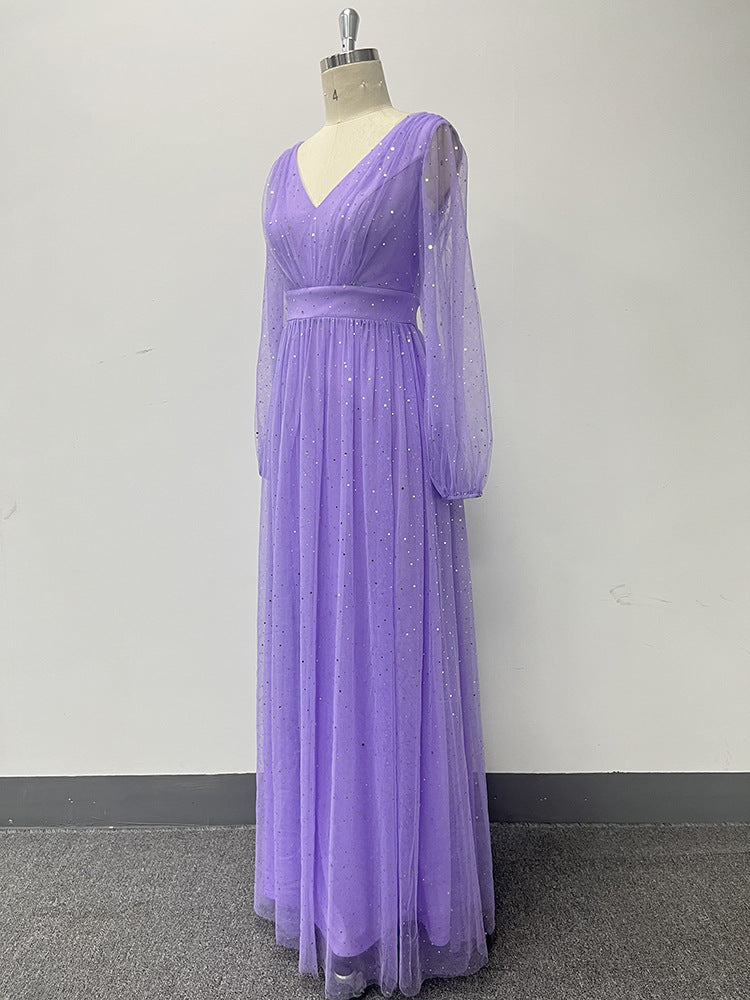 Vestido Encantada – Violeta Brilhante ✨