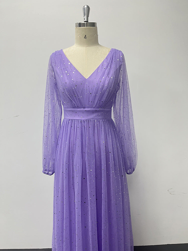 Vestido Encantada – Violeta Brilhante ✨