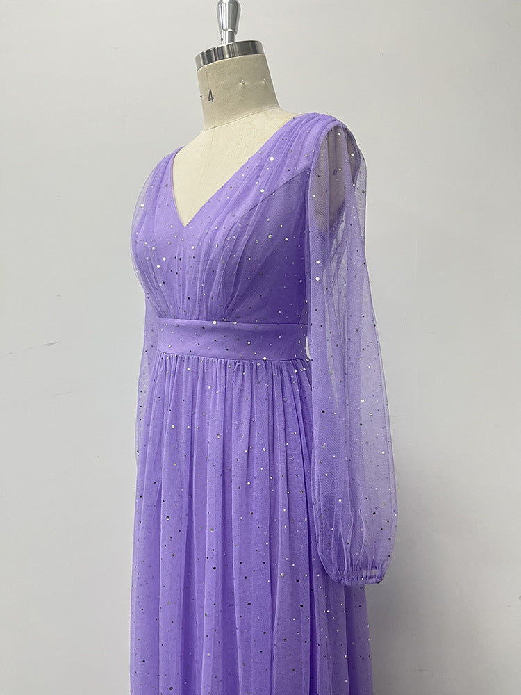 Vestido Encantada – Violeta Brilhante ✨