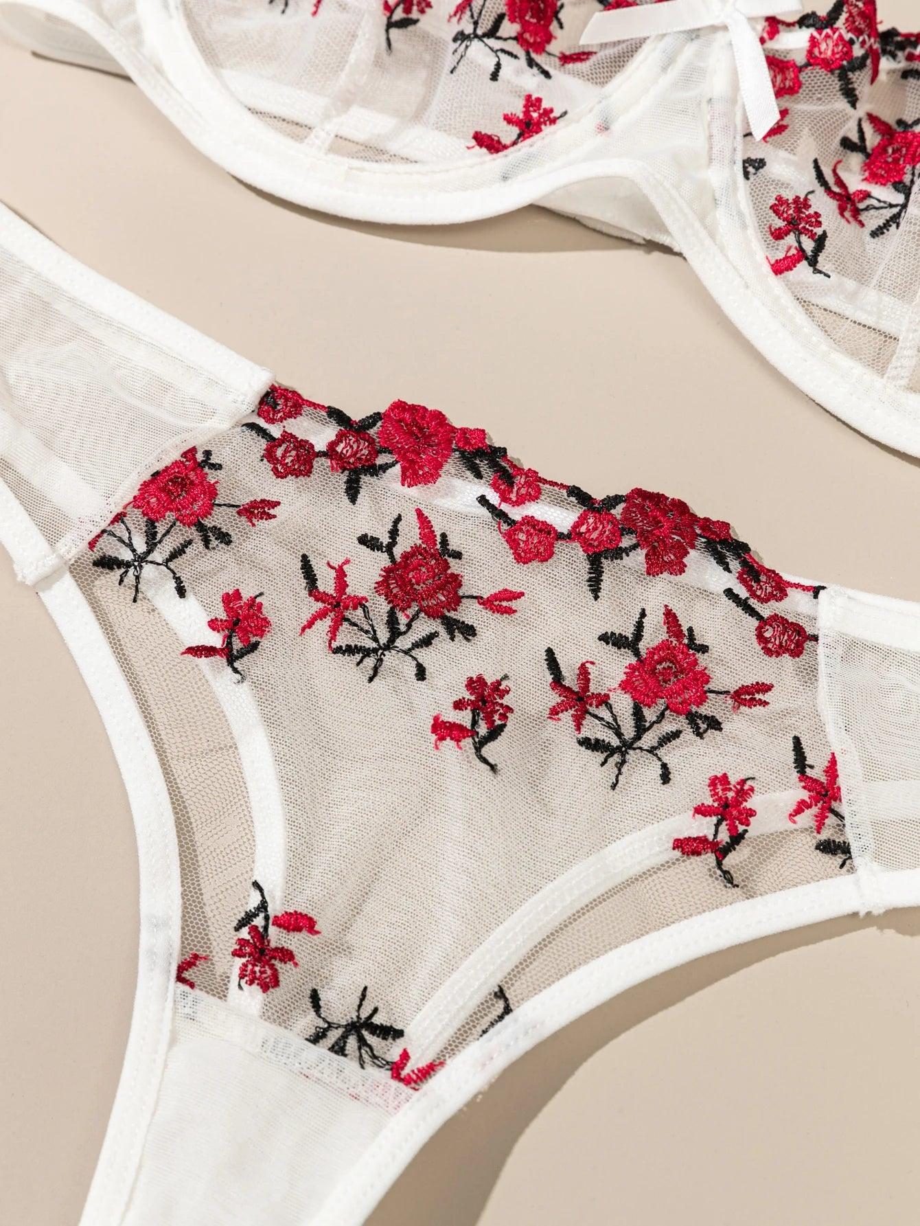Conjunto Sedução Floral 🌹 - Para Despertar Sua Sensualidade! 🔥