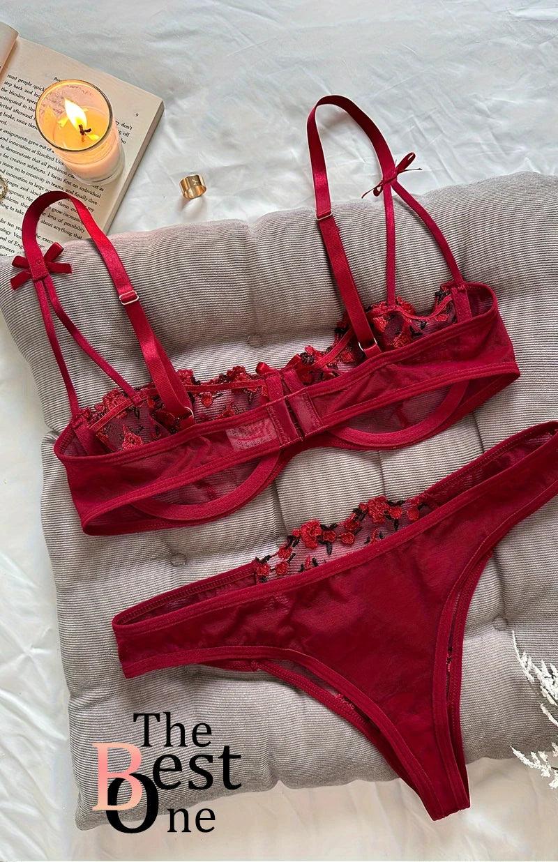 Conjunto Sedução Floral 🌹 - Para Despertar Sua Sensualidade! 🔥