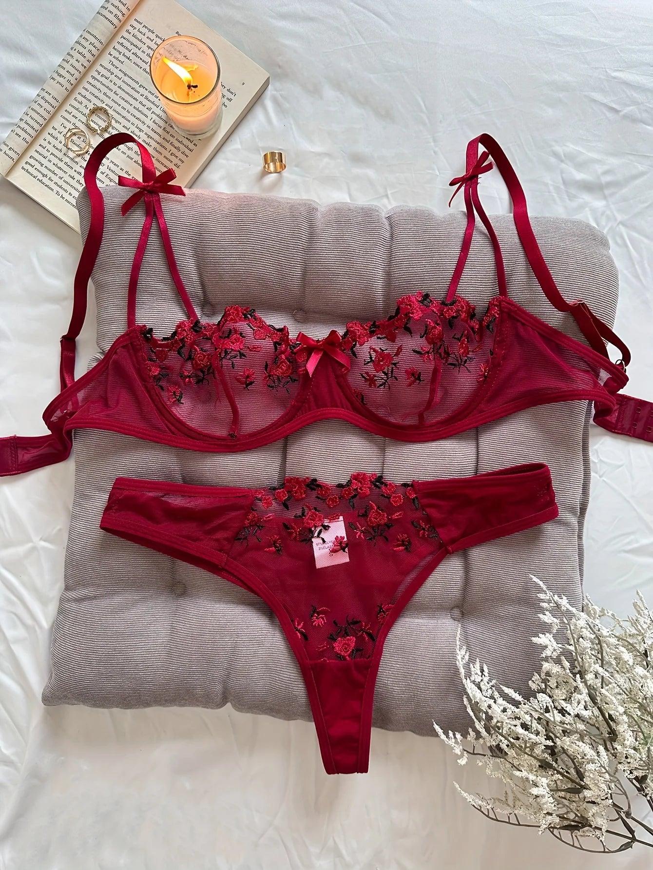 Conjunto Sedução Floral 🌹 - Para Despertar Sua Sensualidade! 🔥