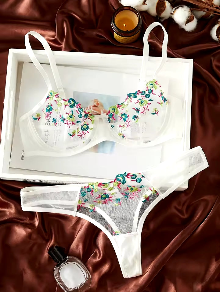 Conjunto Sedução Floral 🌹 - Para Despertar Sua Sensualidade! 🔥