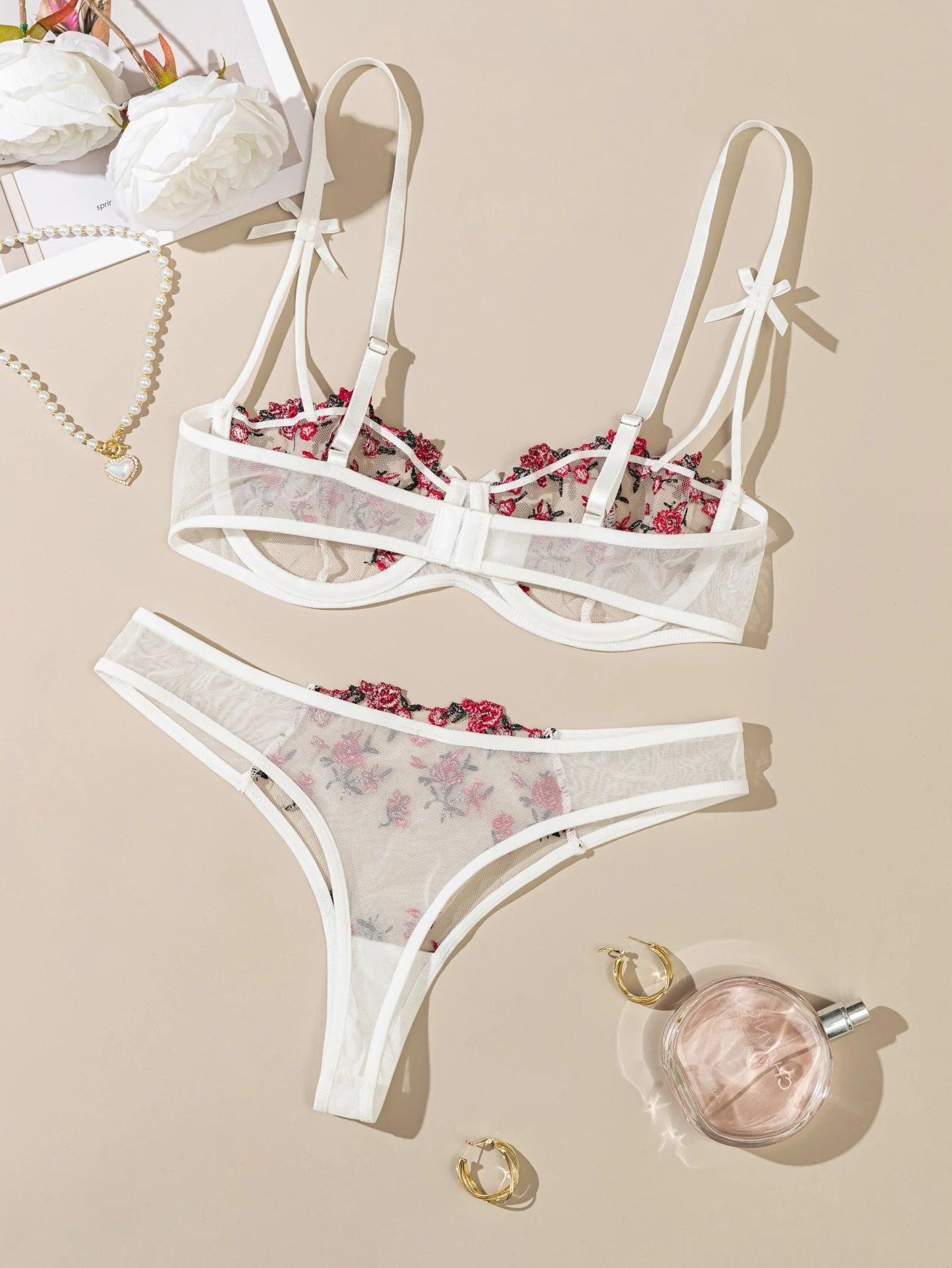 Conjunto Sedução Floral 🌹 - Para Despertar Sua Sensualidade! 🔥