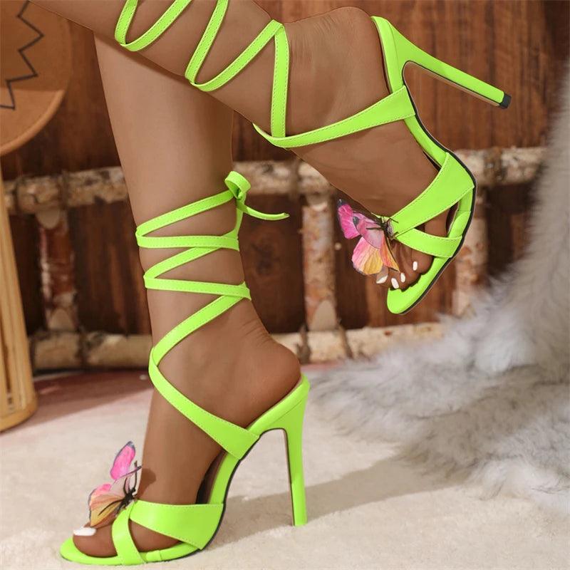 Sapato Salto Alto Sexy Green