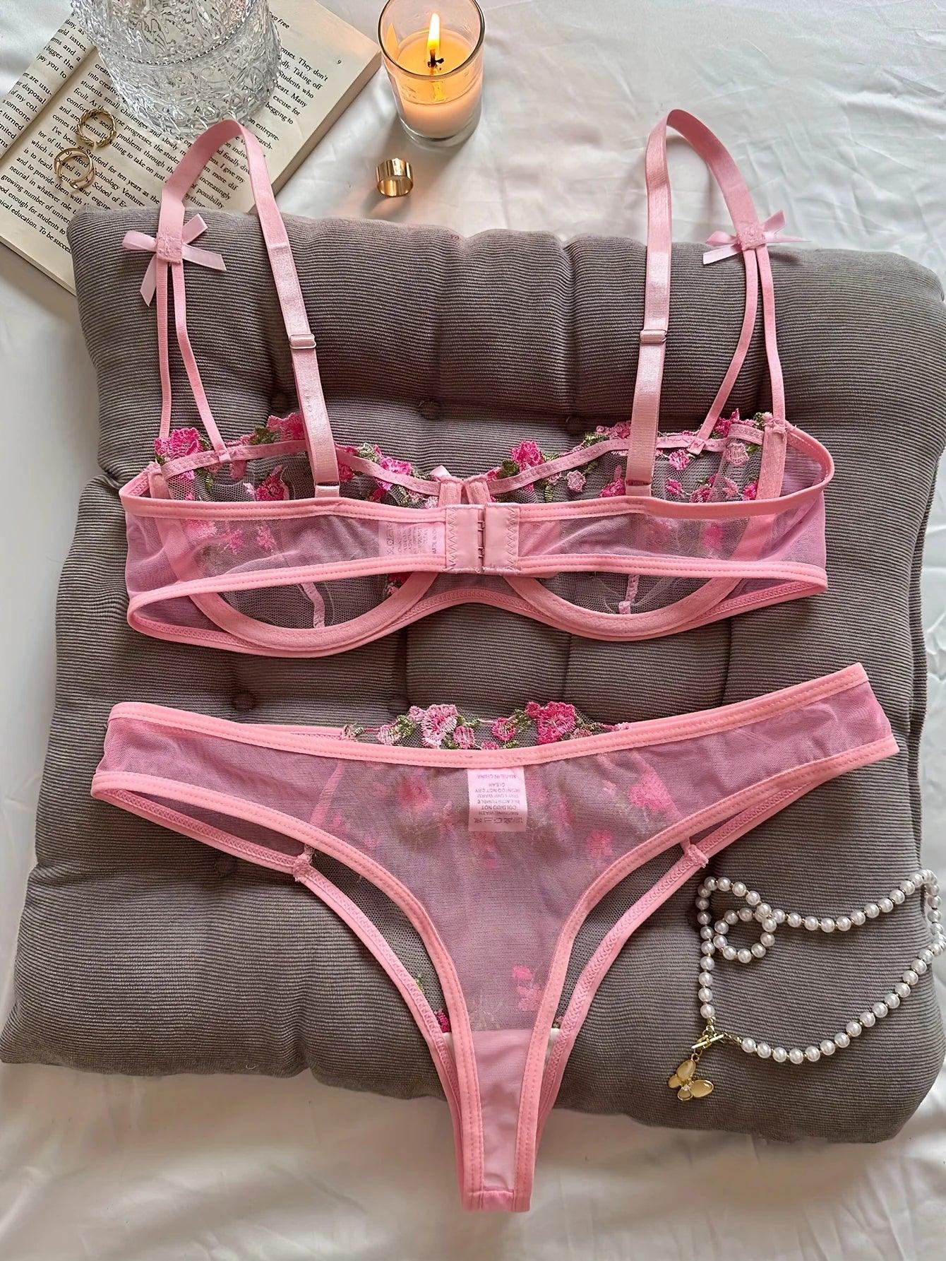 Conjunto Sedução Floral 🌹 - Para Despertar Sua Sensualidade! 🔥