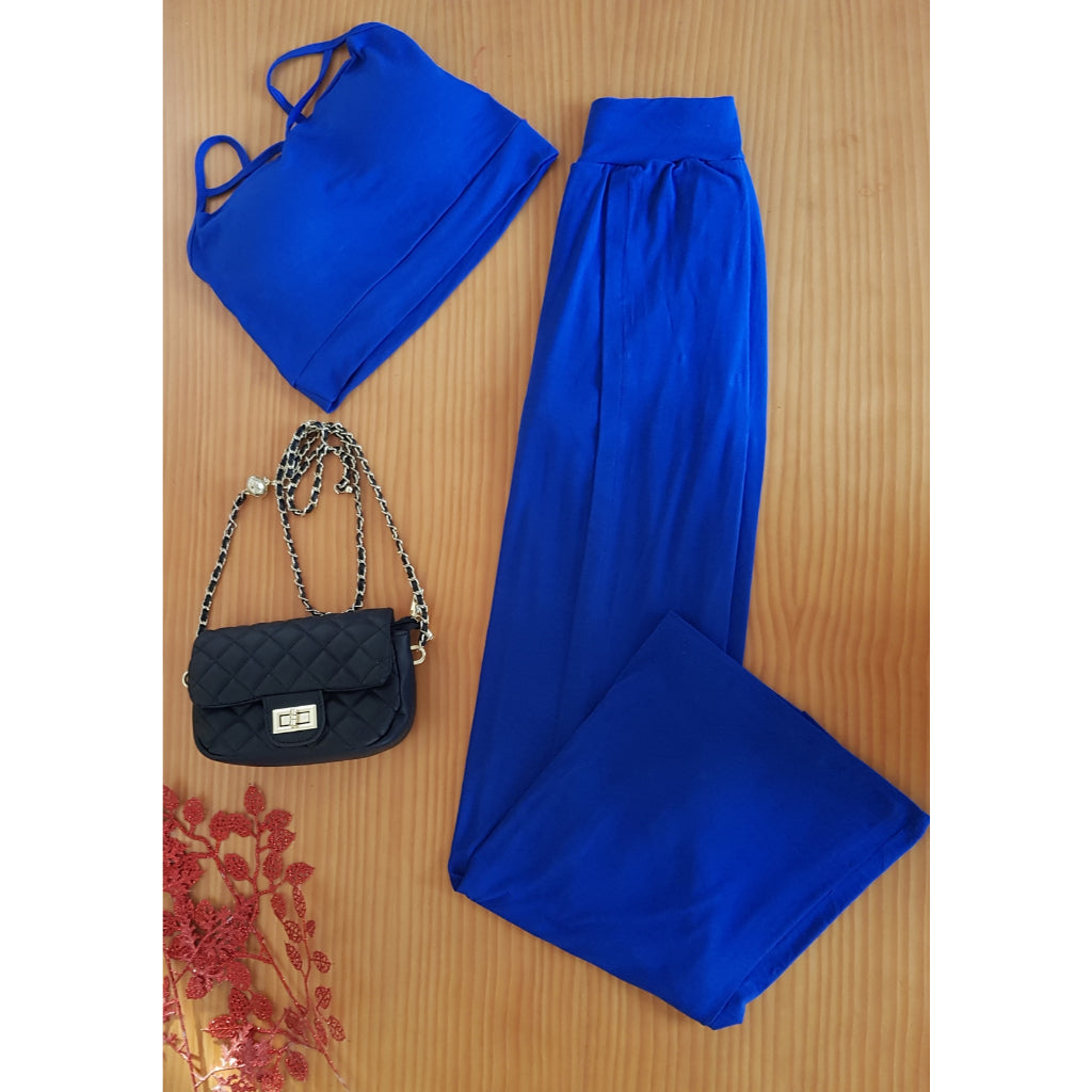 Conjunto Feminino Diva Breeze - Cropped Saia Longa Com Short