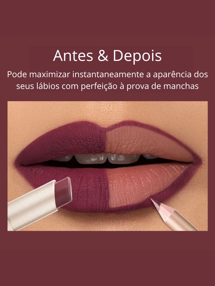 Batom com Efeito Impecável: O Segredo para Lábios Inesquecíveis! 2pcs 💋