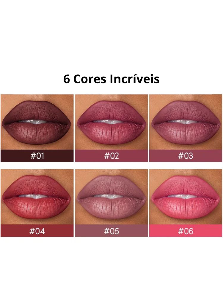 Batom com Efeito Impecável: O Segredo para Lábios Inesquecíveis! 2pcs 💋