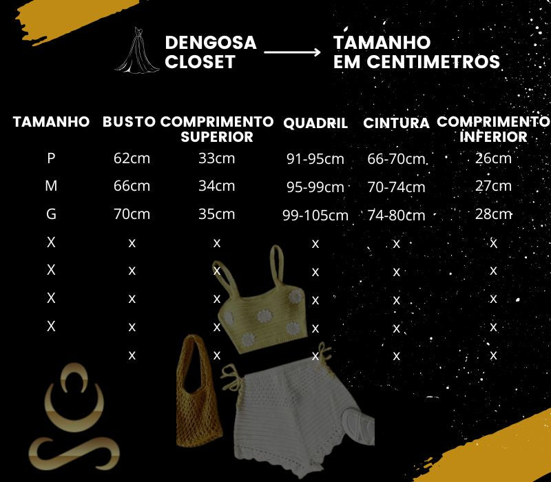 Biquíni de Crochê Amarelo e Branco ✨