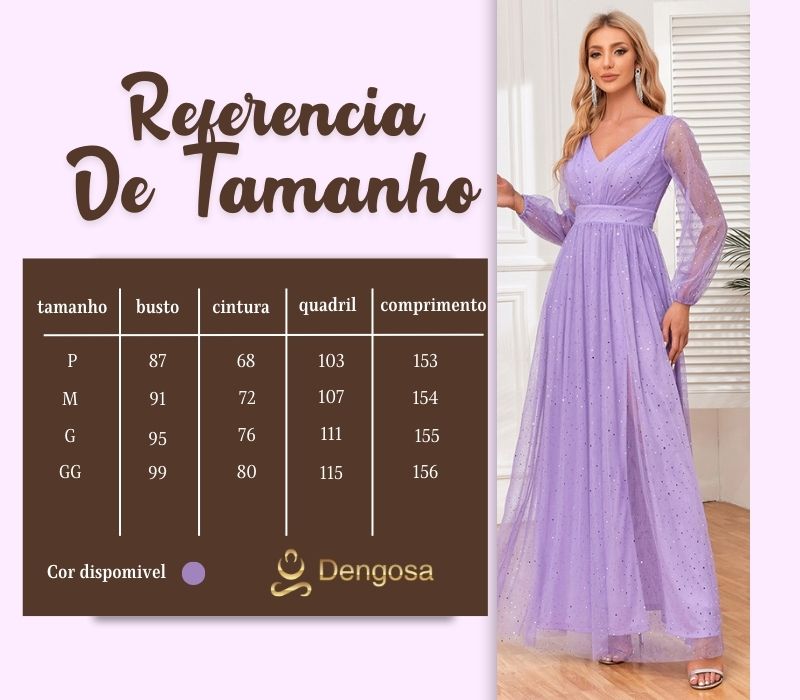 Vestido Encantada – Violeta Brilhante ✨