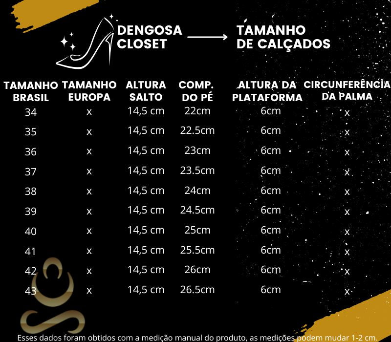 Salto Alto Majestade - plataforma confortável