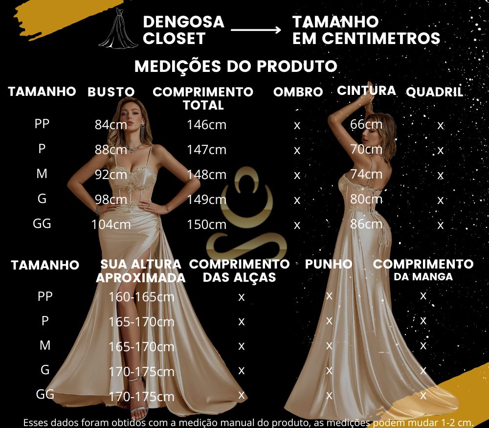 Vestido longo de cetim Magnifica