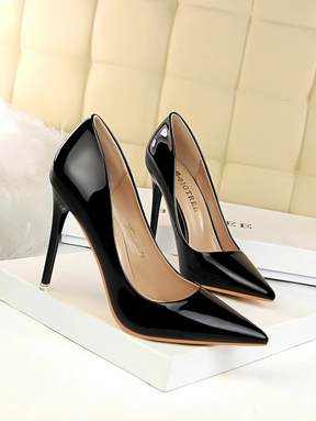 Scarpin de salto alto simples - Moda europeia e americana